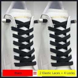 No Tie Shoe laces Elastic Laces Sneakers 8MM Widened Flat Elastic Shoelaces without ties Kids Adult Shoelace Shoes Accessories