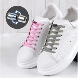 Multicolor Lock No Tie Shoe laces Elastic Sneakers Laces For Kids Adults and Elderly Quick Elastic Athletic Running Shoelace