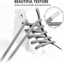 Multicolor Lock No Tie Shoe laces Elastic Sneakers Laces For Kids Adults and Elderly Quick Elastic Athletic Running Shoelace