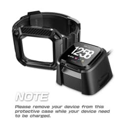 SUPCASE UB Pro Rugged Case Strap Bands for Fitbit Versa/Fitbit Versa Lite Protective Replacement Wristband Case Watch Bands