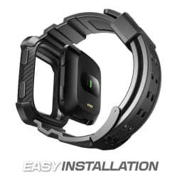 SUPCASE UB Pro Rugged Case Strap Bands for Fitbit Versa/Fitbit Versa Lite Protective Replacement Wristband Case Watch Bands