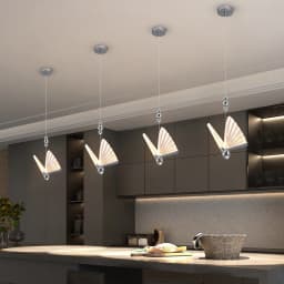 Modern Pendant Lights Butterfly Led Chandelier Ceiling Lamp Bedside Living Dining Room Kitchen Island Decor Hanging Fixture