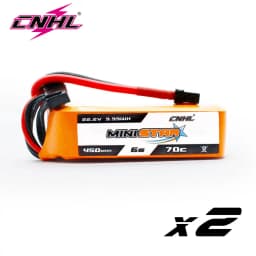 2PCS CNHL 6S 22.2V 450mAh Lipo Battery 70C Ministar With XT30 Plug For Mini Quad FPV Drone RC Quadcopter Helicopter Airplane