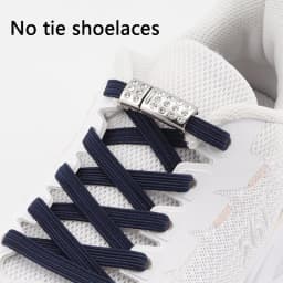 Elastic Laces Sneakers Luxury Diamond Magnetic Lock Shoelaces Without ties Kids Adult No Tie Shoe laces 8MM Width Flats Shoelace