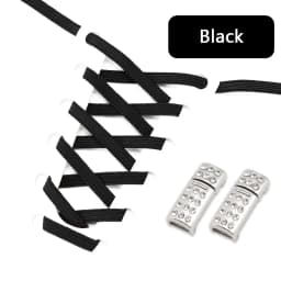 Elastic Laces Sneakers Luxury Diamond Magnetic Lock Shoelaces Without ties Kids Adult No Tie Shoe laces 8MM Width Flats Shoelace