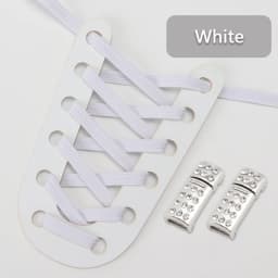 Elastic Laces Sneakers Luxury Diamond Magnetic Lock Shoelaces Without ties Kids Adult No Tie Shoe laces 8MM Width Flats Shoelace