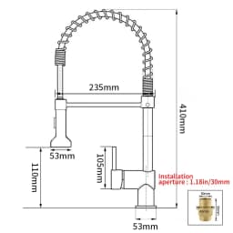 Fashion Kitchen Faucets Stainless Steel Faucets for Kitchen Sink Pull Down Spring Spout Mixers Tap Hot Cold Water Crane 9009