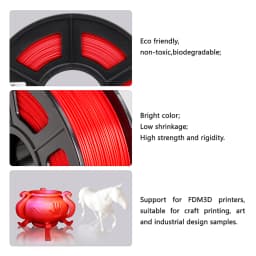 SUNLU PLA Filament PLAplus 1KG 3D Material 10Rolls 1.75MM Arranged Neatly Non-Toxic Odorless No Bubble Bright Color