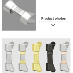 Curved end adaptor Metal Watch accessories 14mm 15 16 17 18 19 20 21 22 23 mm 24mm Stainless Steel Strap Replacement connector