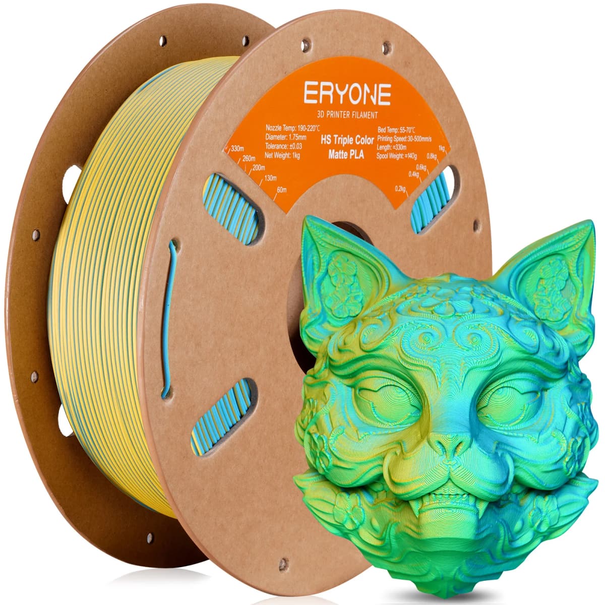 ERYONE 1KG Promotion PLA Matte Tricolour Filament 1.75mm For 3D Printing FDM Printer Fast Delivery New Arrival 1kg/Spool