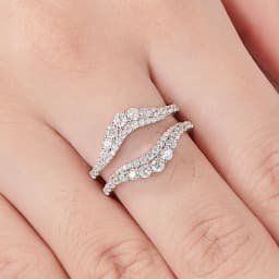Newshe Certified Moissanite 925 Sterling Silver Ring Enhancer for Women Engagement Wedding Band Size 5-10