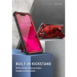 For iPhone 14 Plus Case 6.7" I-BLASON Armorbox Full-Body Rugged Kickstand Holster Protective Case with Built-in Screen Protector