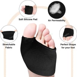Silicone Shoe Pads Forefoot Cushion Orthopedic Insoles Men Women Thick Comfortable Half Insoles Toe separator Foot Care Products
