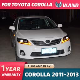 VLAND Led Daytime Running Light For Toyota Corolla 2011 2012 2013 Auto DRL Headlight Front Cover Fog Lamp Car Accessorie