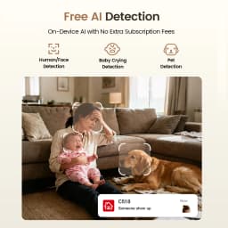 ZOSI C518 Indoor Pan/Tilt Smart Security IP Camera 2K/4K 360° Baby Pet Monitor AI Human Tracking 2.4G/5G WiFi Surveillance Cam