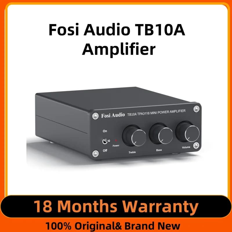 Fosi Audio TPA3116D2 Stereo Amplifier Receiver 2 Channel Mini HiFi Power Amplifier Audio For Home Speakers Bass Treble