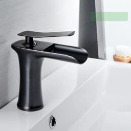 Basin Faucets Waterfall Bathroom Faucet Single Handle Basin Mixer Tap Bath Antique Faucet Brass Sink Water Crane Silver 6009