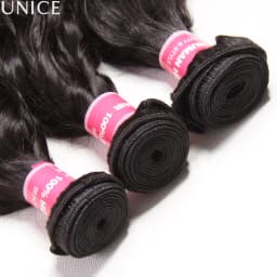 UNice Natural Wave Human Hair Bundles Natural Black 100% Human Hair Bundles 100Grams Bundle Virgin Hair Extension 1/3 Pcs