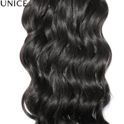 UNice Natural Wave Human Hair Bundles Natural Black 100% Human Hair Bundles 100Grams Bundle Virgin Hair Extension 1/3 Pcs