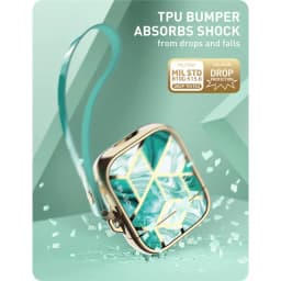 I-Blason Cosmo Case Designed For Airpods, 360 Degree Protective Stylish Marble Case Cover Compatible with AirPods 1st/2nd