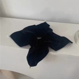 Flannel Hairbands Square Pearl Hair Scrunchie Oversized Velvet Elastic Hair Bands For Women Girls Headwear Hair Accessories