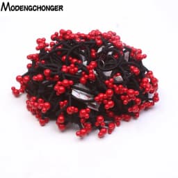 5Pcs/Set Elastic Hair Bands Hair Ties Red beads For Girls kids Ponytail Holder Lovely heart Mickey Hair Rope Hair Accessories