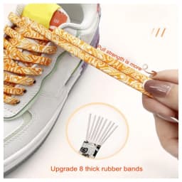 New Cashew Flower Elastic laces Sneakers Kids Adult 8MM Flat Shoelace without ties No tie Shoelaces for Shoes Accessories