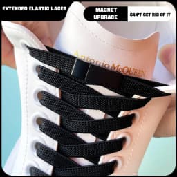 Magnetic Lock Shoelaces without ties Elastic Laces Sneakers No Tie Shoe laces Kids Adult Running Tennis 8mm Width Flat Shoelace