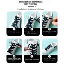 Magnetic Lock Shoelaces without ties Elastic Laces Sneakers No Tie Shoe laces Kids Adult Running Tennis 8mm Width Flat Shoelace
