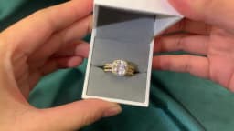 Newshe 925 Sterling Silver Rose Yellow K Gold Engagement Rings Set for Women Halo Cushion AAAAA CZ Guard Wedding Bands Enhancer