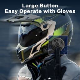 Fodsports V6S Motorcycle Intercom Helmet Bluetooth Headset 6 Riders 1000m Waterproof Wireless Interphone,FM Radio,Share Music