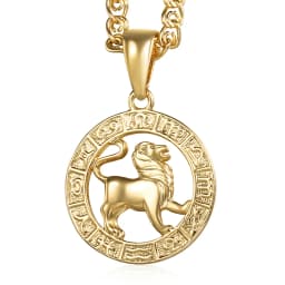 12 Horoscope Zodiac Sign Charm Necklace Gold Color Snake Link Chain 20inch Dropshipping Christmas Gifts GP358