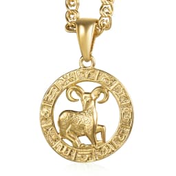12 Horoscope Zodiac Sign Charm Necklace Gold Color Snake Link Chain 20inch Dropshipping Christmas Gifts GP358