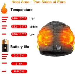 Savior Heated Hat Electric Battery Winter Heat Knitting Beanie Cap For Men Women Ski Warm