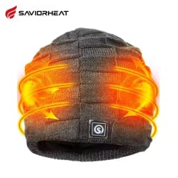 Savior Heated Hat Electric Battery Winter Heat Knitting Beanie Cap For Men Women Ski Warm