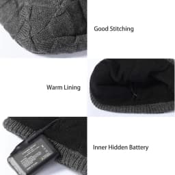 Savior Heated Hat Electric Battery Winter Heat Knitting Beanie Cap For Men Women Ski Warm