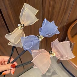New Fashion Chiffon Bow Magic Hair Buns Donut Hair Maker Clip Hair Curler Women Girls DIY Hairstyle Headbands Tools Accessories