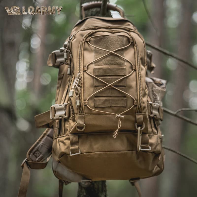 LQARMY 60L Military Tactical Backpack Army Molle Assault Rucksack Outdoor Travel Hiking Rucksacks Camping Hunting mochila hombre