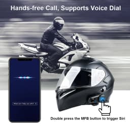 2pcs Fodsports FX6 Helmet Intercom Motorcycle Helmet Bluetooth Headset Interphone,6 Riders,1000m