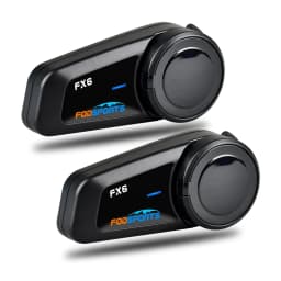 2pcs Fodsports FX6 Helmet Intercom Motorcycle Helmet Bluetooth Headset Interphone,6 Riders,1000m