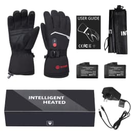 Savior Heat Battery Heated Motorcycle Gloves Goat Skin Leather 3 Shift Temperature Control Waterproof Electric Heated Gloves