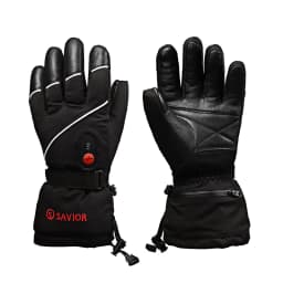 Savior Heat Battery Heated Motorcycle Gloves Goat Skin Leather 3 Shift Temperature Control Waterproof Electric Heated Gloves