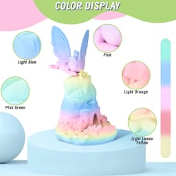 ERYONE 5KG Matte Rainbow PLA 3D Print Premium Filament, Macaron+Watercolor, PLA Matte Rainbow Filament Wholesale Big Sale