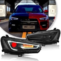 VLAND Headlight Assembly FOR MITSUBISHI LANCER 2008-2017 LED Headlights LED Running Light