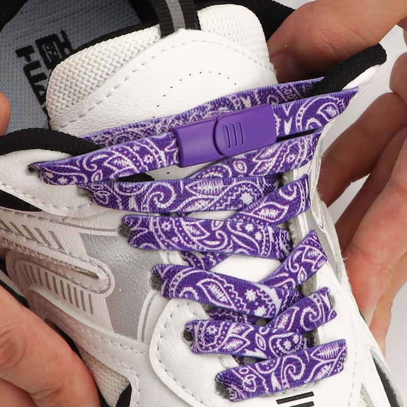 1Pair Magnetic Lock Shoelace Without ties Colorful Flower No tie Shoelaces Kids Adult Elastic Laces Sneakers Shoe Accessories