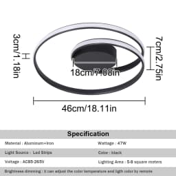 New Design Dimming LED Chandelier Light Remote Ceiling Lamp Gold White Black Body AC90-260V Chandeliers Fixtures For Bedroom