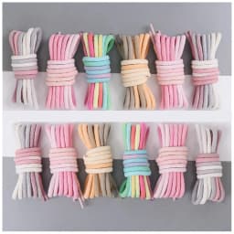 1Pair Colorful Round Shoelaces Rainbow Cotton Shoelace Running Sneakers Laces 80/100/120/140/160CM Shoe laces Shoes Accessories