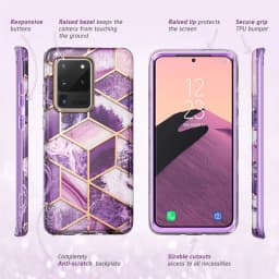 For Samsung Galaxy S20 Ultra 5G Case I-Blason Cosmo Full-Body Glitter Marble Bumper Cover Case WITHOUT Built-in Screen Protector