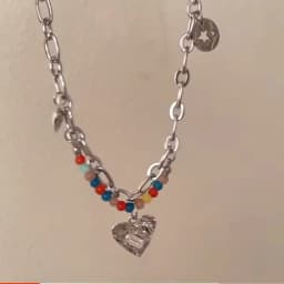 NEW Colorful Hollow out Love Pendant Double layer Chain Pearl Metal Necklace for Women Girls Punk Trendy Jewelry