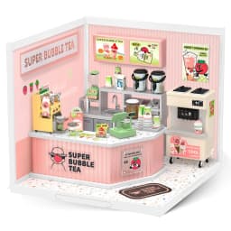 Robotime Rolife Super Creat Plastic Buliding Blocks DIY Miniature House Kit for Kids and Adult 3D Puzzle Multi-scene for Fun
